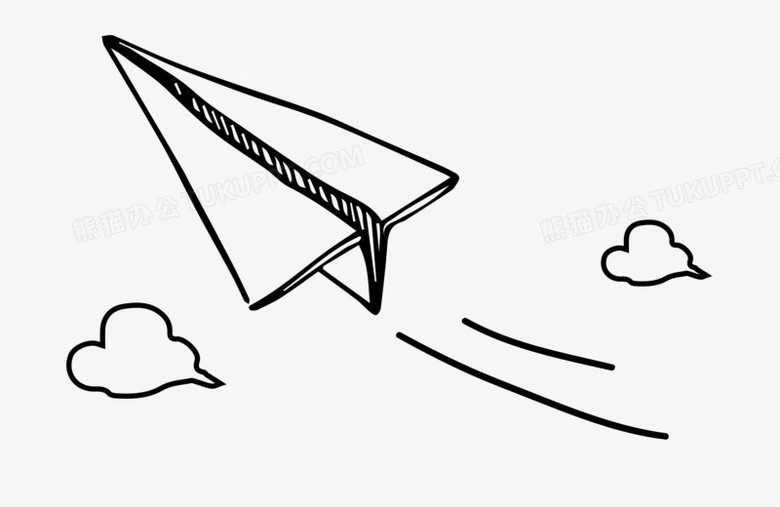 收藏 本作品全称为《卡通手绘飞向云层的纸飞机元素》,使用adobe
