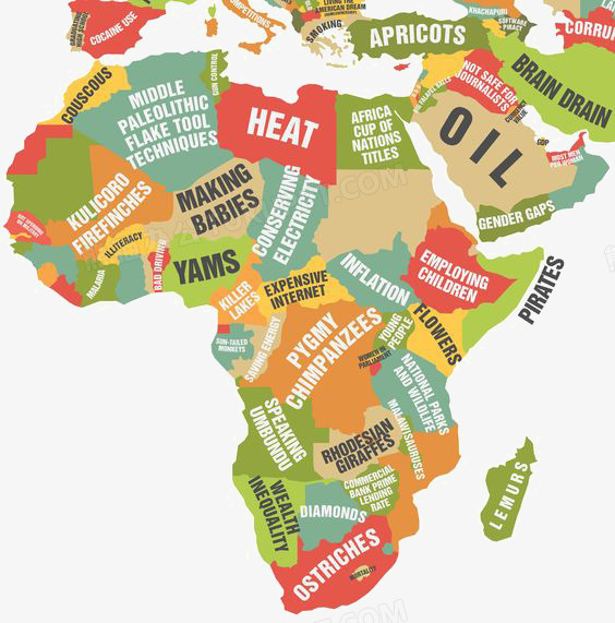 非洲地图PNG图片素材免费下载_png格式_