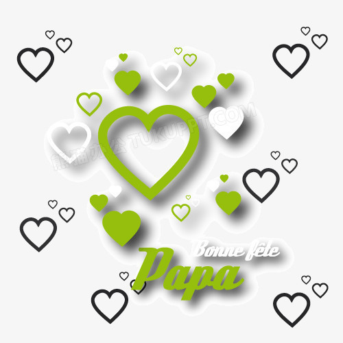 心形 爱 父亲节 节日元素 英文字 投影