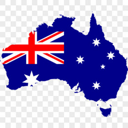 澳大利亚国土形状的旗子