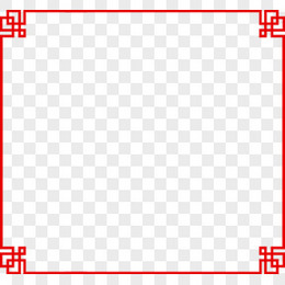 红色唯美中国风边框相框