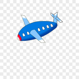 创意卡通可爱儿童节蓝色小飞机元素