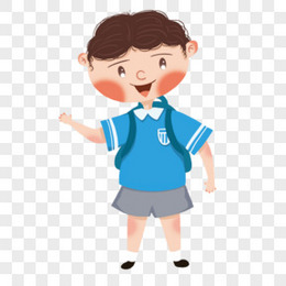 小男孩拉手风琴卡通插画素材