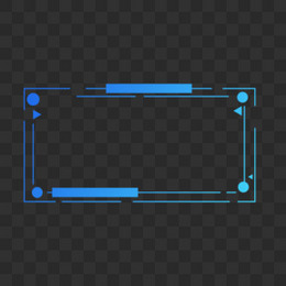 炫酷线条方形科技边框手绘设计