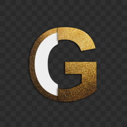 金色创意字母G艺术字