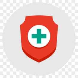 防火墙健康保险医学保护安全盾平面设计图标（设置1）