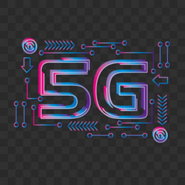 深紫透感幻层科技风5G立体字