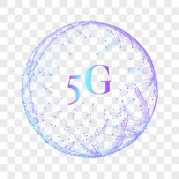 创意渐变立体线条地球5G艺术字