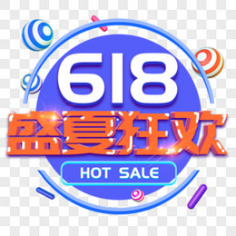 618盛夏狂欢C4D立体艺术字