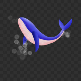 海洋动物鲸鱼插画元素
