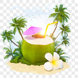 海南度假椰子汁