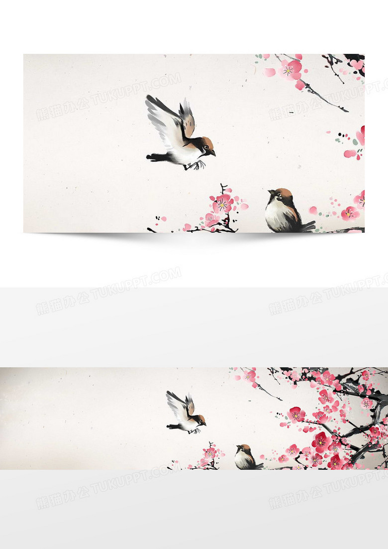 鸟语花香背景