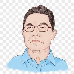 张定宇人民英雄国家荣誉称号获得者手绘人像
