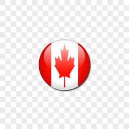 加拿大国旗国圆形世界旗