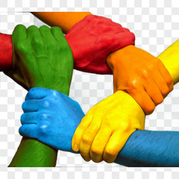 彩色手团结就是力量 素材