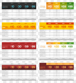 价格表手机控件设计多种样式