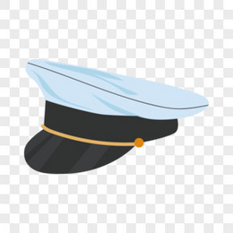 卡通手绘航海员海军帽免抠素材