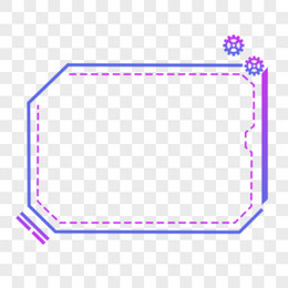 不规则多边形渐变齿轮高科技边框
