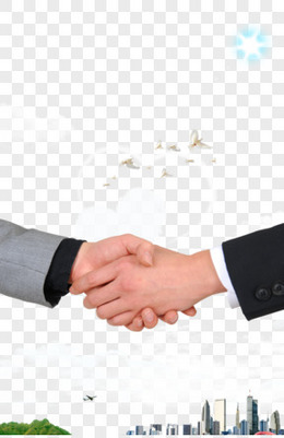商务人士合作握手共赢