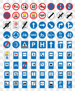交通安全警示图标大全矢量素材