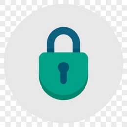 授权锁挂锁密码隐私安全安全平面设计图标（设置1）