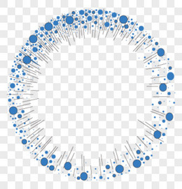 蓝色科技动感线点艺术圆形