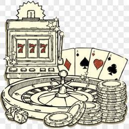 手绘赌盘扑克牌赌博元素