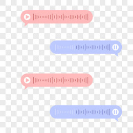 语音条对话框免抠矢量装饰素材