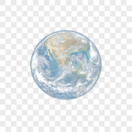 蓝色的立体的星球地球