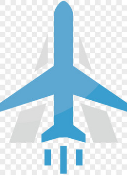 矢量创意设计蓝色飞机大图