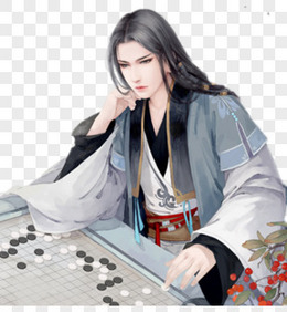 古风立绘下围棋男子