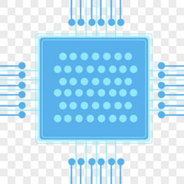 手绘科技感芯片免抠素材