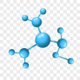 手绘现代科学分子结构素材