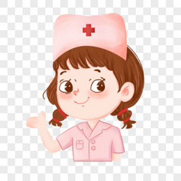 手绘卡通免抠护士头像系列三素材