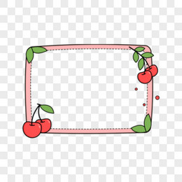 一组手抄报可爱水果系列边框套图系列五免抠元素