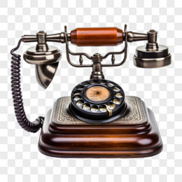 古铜色复古老式电话素材