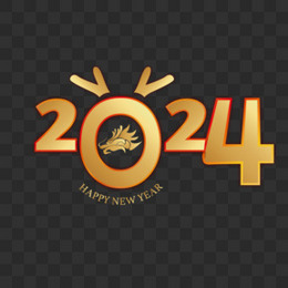 金色创意2024龙年艺术字设计