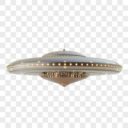 3D飞船UFO免抠元素