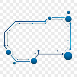蓝色科技风线条边框