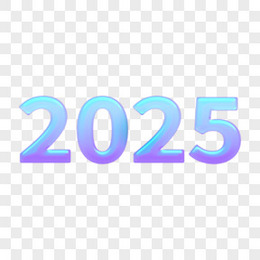 2025渐变立体艺术字