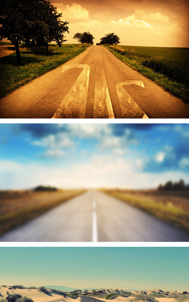 道路公路在路上PPT背景图片