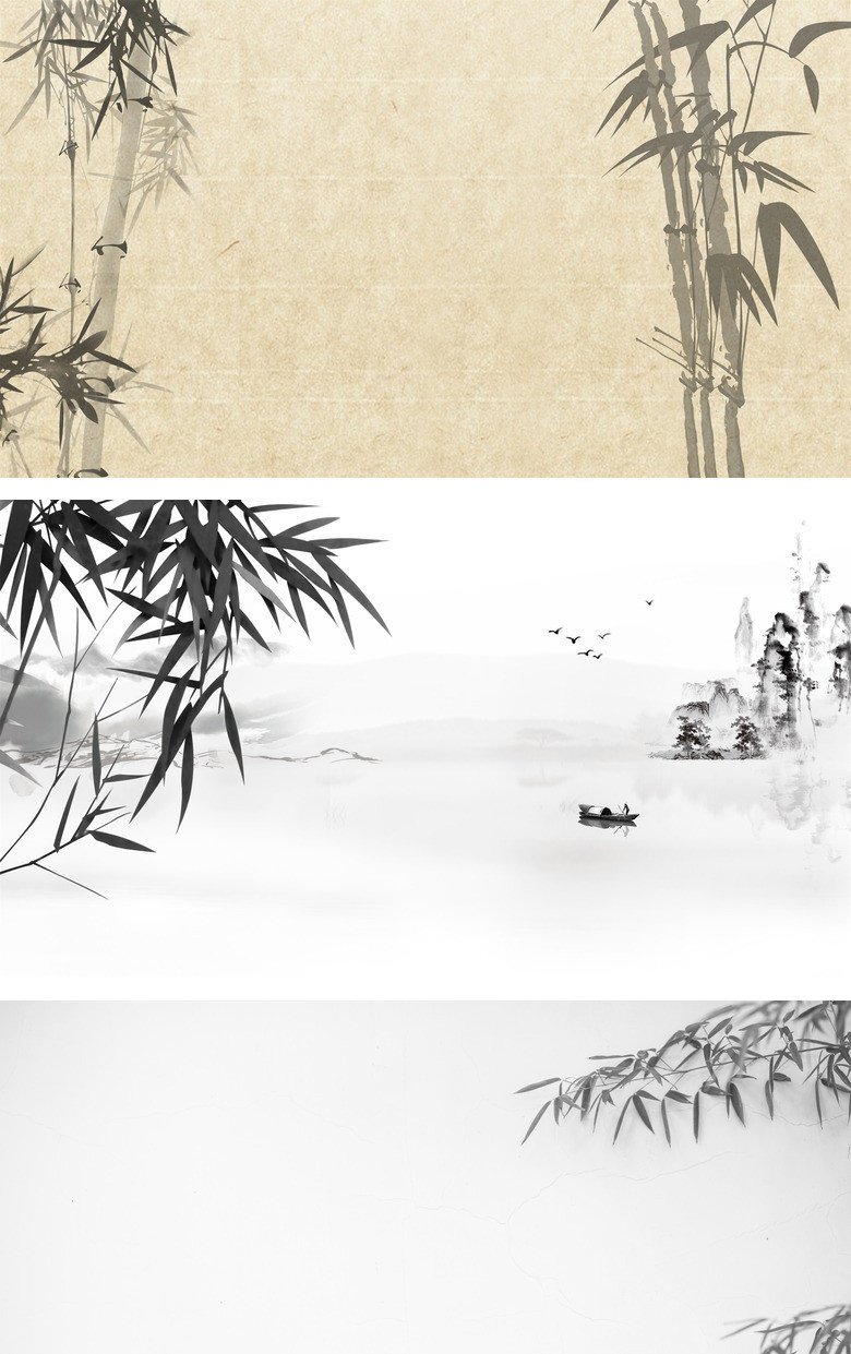 梅兰竹菊 飘逸淡雅四君子 350x239 - 21kb - jpeg  简约大气ppt背景