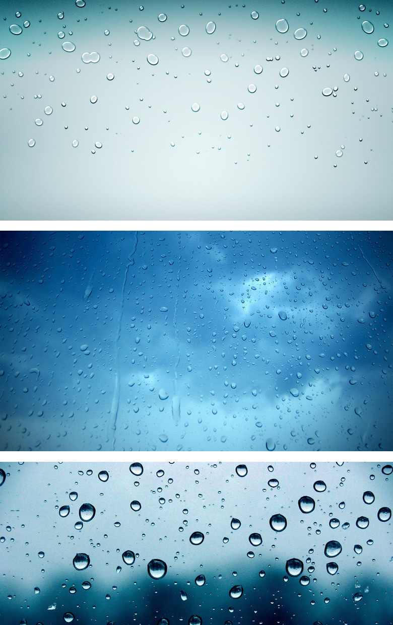 水滴雨雾幻灯片背景图片