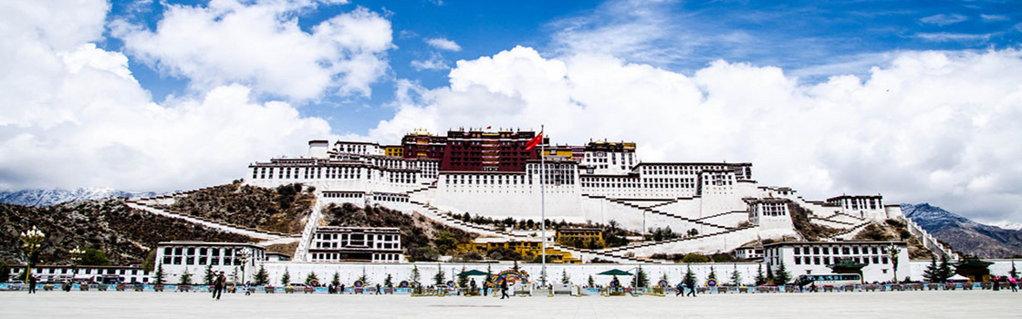 西藏布达拉宫建筑淘宝海报背景
