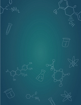 矢量生物化学手绘卡通背景