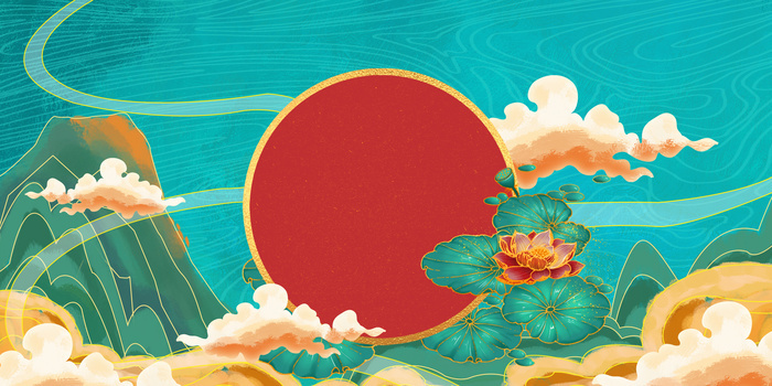创意国潮风虎虎生威2022系列插画背景