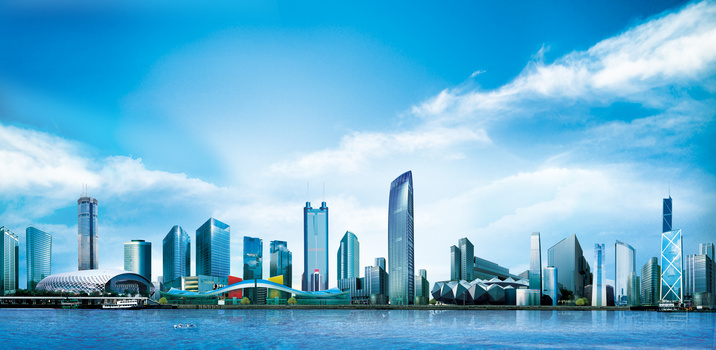 现代海边城市建筑