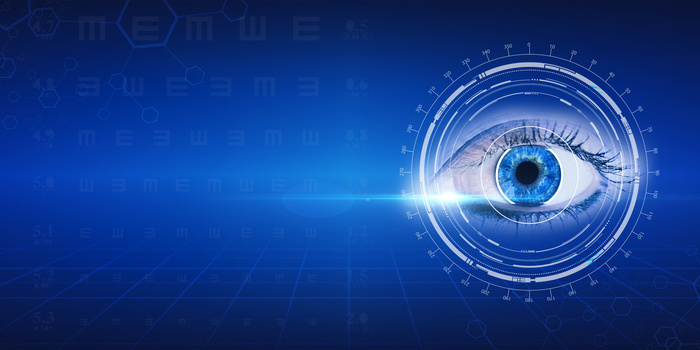全国爱眼日眼睛视力保护预防近视科技风背景