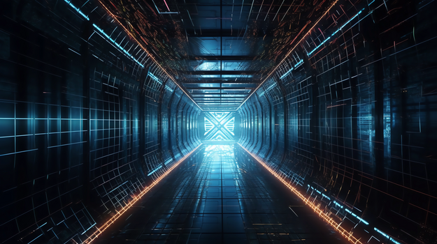 科幻风未来科技时空隧道传送门插图
