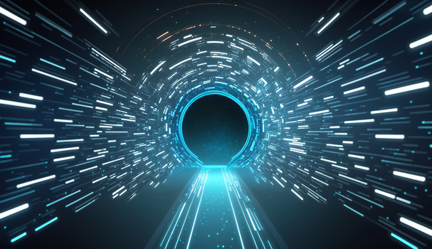 蓝色未来科技射线时空隧道传送门